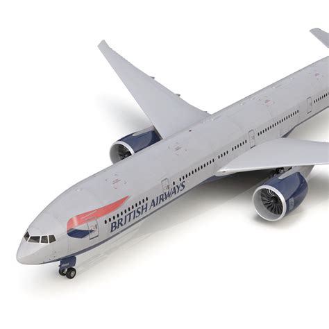 Modelo 3d Boeing 777 300er British Airways Modelo 3d 129 3ds C4d Fbx Ma Obj Max Free3d