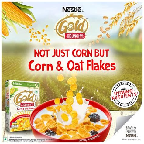 Buy Nestle Gold Crunchy Oats And Cornflakes With Immuno Nutrients Wholegrain Breakfast Cereal