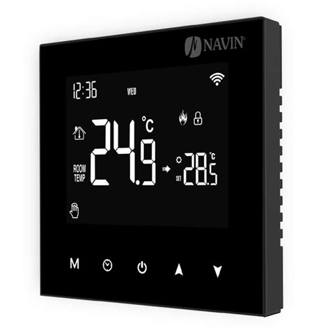 Терморегулятор для газового котла с Wi-Fi черный NAVIN WT100 B-3А ...