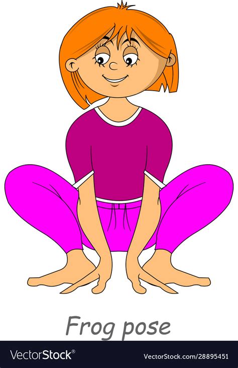 Frog Pose Royalty Free Vector Image Vectorstock