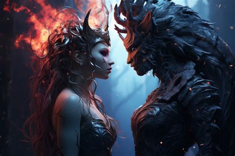 Free Photo Fantasy Style Couple Being In Love