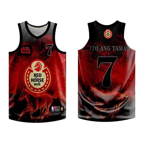 New Beer Jersey Inspired Red Horse Basketball Jersey Free Customize