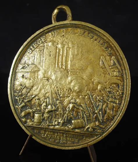 MÉDAILLE HISTORIQUE SIÈGE de la Bastille Andrieu 1789 Révolution