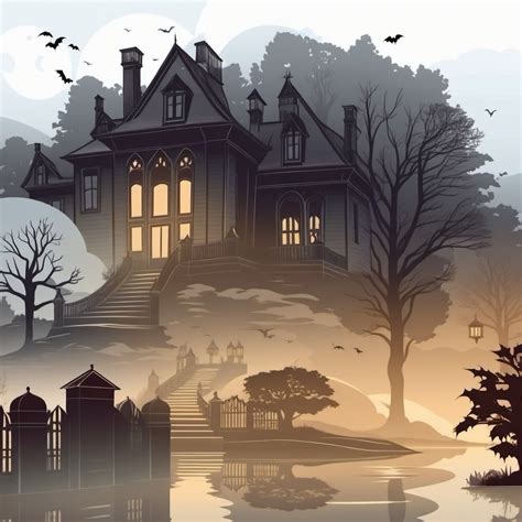 Spooky Haunted House Stable Diffusion Online