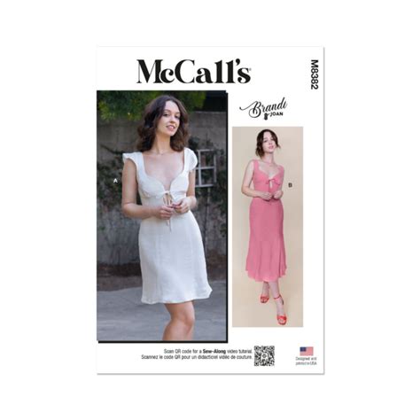 Mccalls Sewing Pattern 8382 Y5 Misses Dresses By Brandi Joan Free