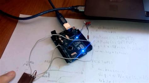 Сенсорная кнопка для ардуино - YouTube