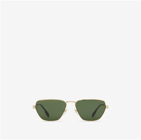 Icon Geometric Sunglasses In Light Gold Men Burberry® Official