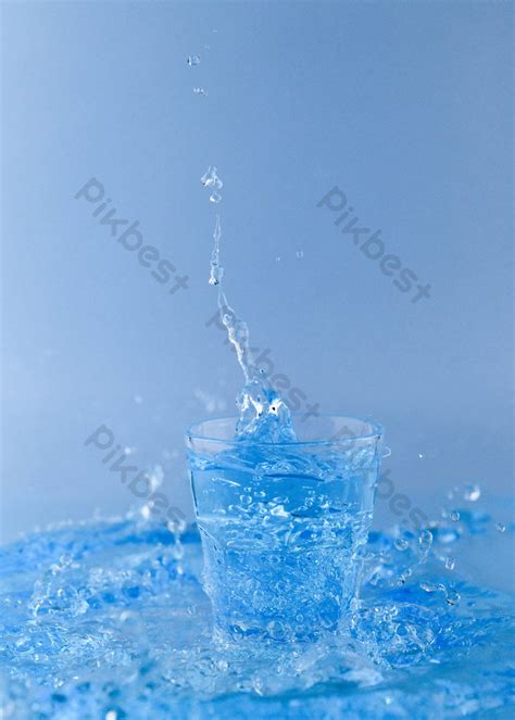 Splash Water Blue Toned Cup Photography Illustration | PSD Free ...