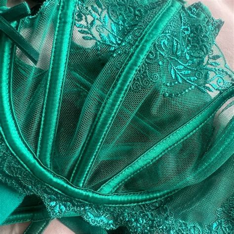 Honey Birdette Intimates Sleepwear Honey Birdette Natalie Emerald Piece Lingerie Set D