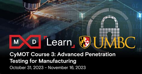 CyMOT Course 3: Advanced Penetration Testing for Manufacturing | MxD