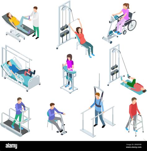 physiotherapy rehabilitation equipment patients  nursing staff