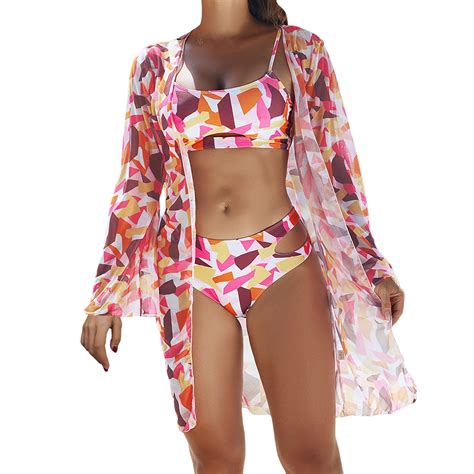 ANINEO New Women Split Swimsuit Sexy Bikini Swimwear Relaxed Fit Hawaii