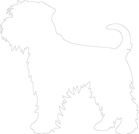Soft Coated Wheaten Terrier Outline Silhouette 39057960 Vector Art At
