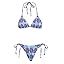 Amazon Volafa Women S Triangle Bikini String Swimsuit Print Tie Smocked Ruched Two Piece
