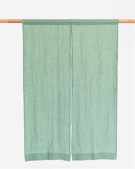 Linen Noren Curtains In Matcha Green Magiclinen Magiclinen