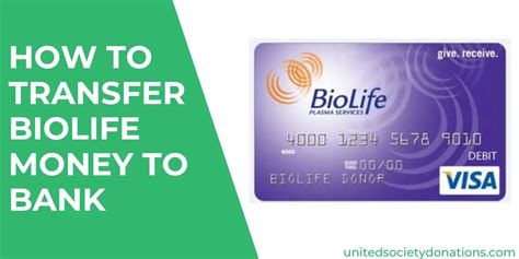 how to move money from biolife card to bank account