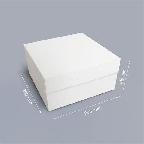 Подарочная коробка - Подарочная белая коробочка из картона 20x20x10 см