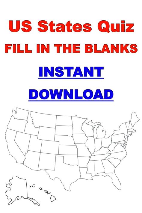 US States Quiz, 50 States Quiz, Blank Map of North America, United ...