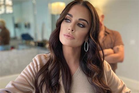 Kyle Richards Looks So Chic In A Red And White Spotted Bikini Fringe Cover Up