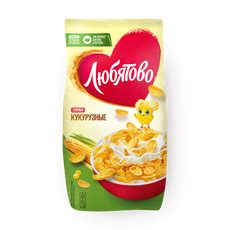 Хлопья кукурузные «Любятово», 300 г — купить с доставкой из Яндекс Лавки