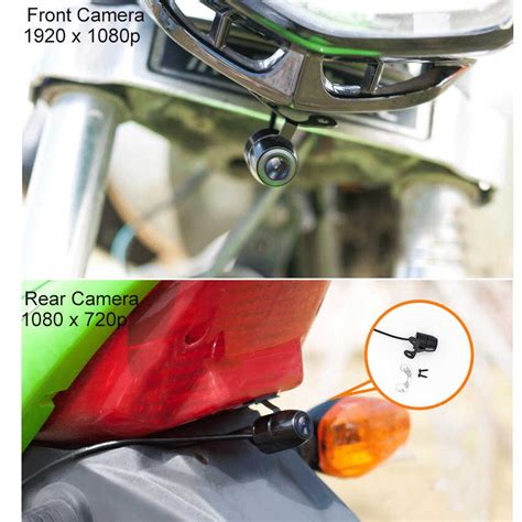 Видеорегистратор FPEX 1 за мотор с предна и задна камера, IP67, 3 ...