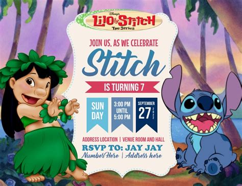 Lilo And Stitch Template Postermywall