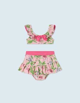 Bikini Mayoral Con Pareo Flamingo Para Beb