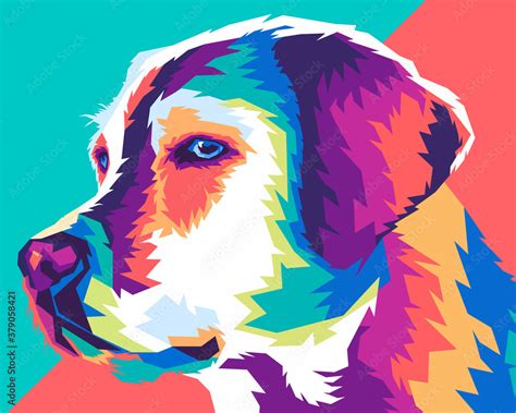 Dog In Style Pop Art Illustration Vector Eps10 Stock Vector Adobe Stock