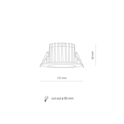 Downlight Lampa Sufitowa Wpuszczana Kea W Led K Ip Bia A