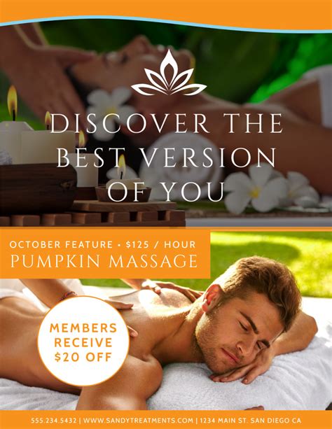 Massage Services Offered Flyer Template Mycreativeshop