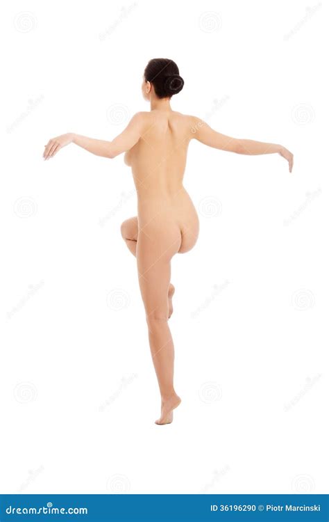 Beautiful Naked Woman Standing Rear View Stock Photo Image Of Natural Hygiene 36196290