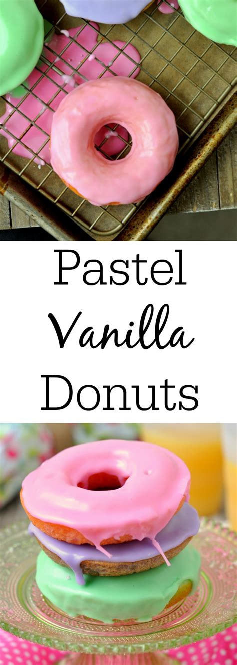 Spring Pastel Vanilla Donuts - My Suburban Kitchen