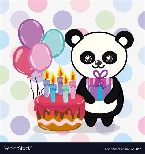 С днем рождения панда открытка - 54 фото