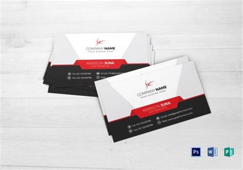 22 Manager Business Card Templates Ms Word Psd Ai