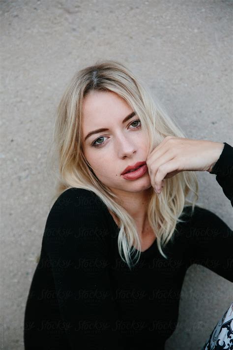 Portrait Of A Blonde Model By Stocksy Contributor Curtis Kim Stocksy