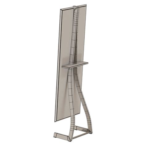 Bend Tall Floor Mirror 3d Model Download Maxve