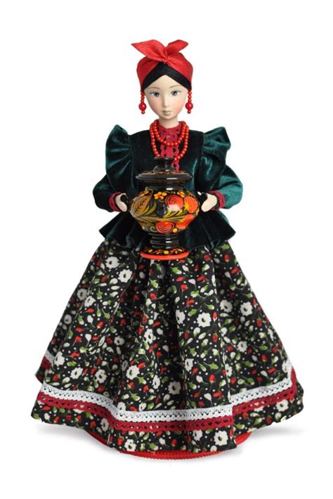 Кукла Конфетница «Солоха» в зелёном - Академия Кукол