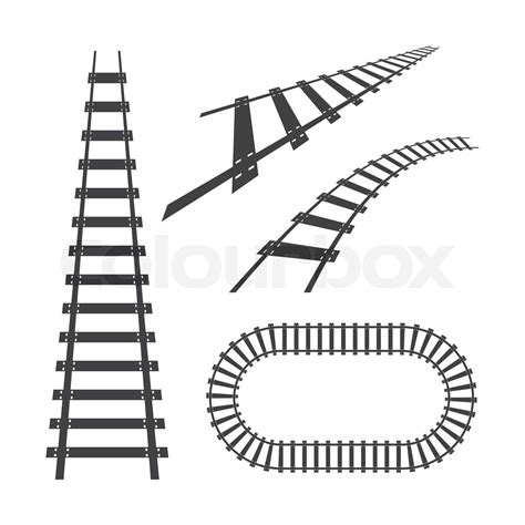 Train Tracks Vector Icon Design Stock Vector Colourbox