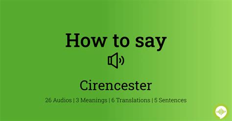cirencester how to pronounce