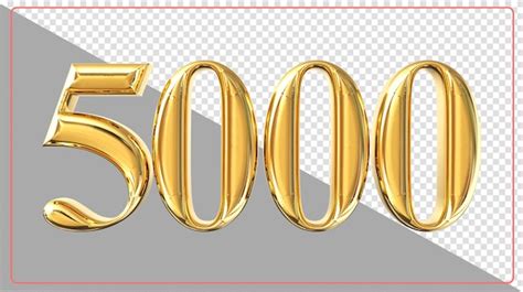 Número 5000 representación 3d | Archivo PSD Premium