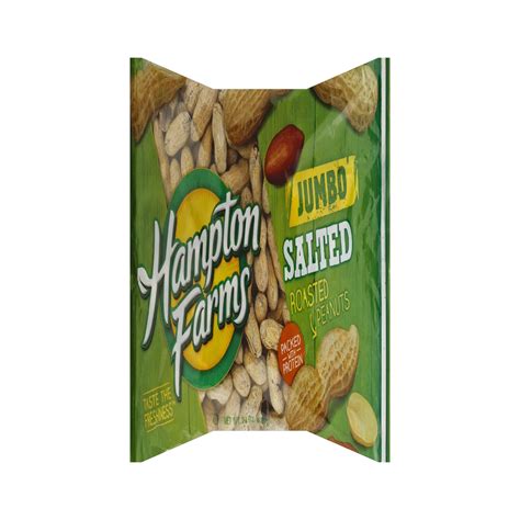 Hampton Farms Jumbo Salted Roasted Peanuts 24 Oz Bag