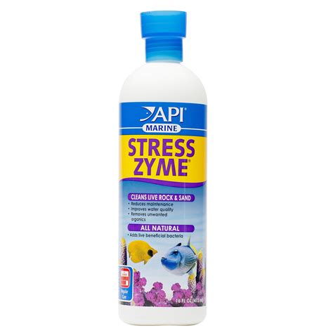 API Marine Stress Zyme, Saltwater Aquarium Cleaning Solution, 16 oz ...