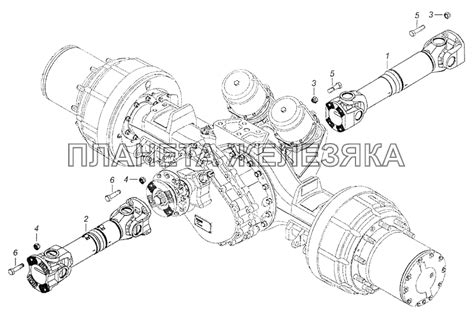 53215-2200001-10 Установка карданных валов КамАЗ-65115, 65116 (Евро-4)