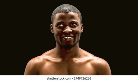 Portrait Naked Black Man Looking Away Stock Photo Shutterstock