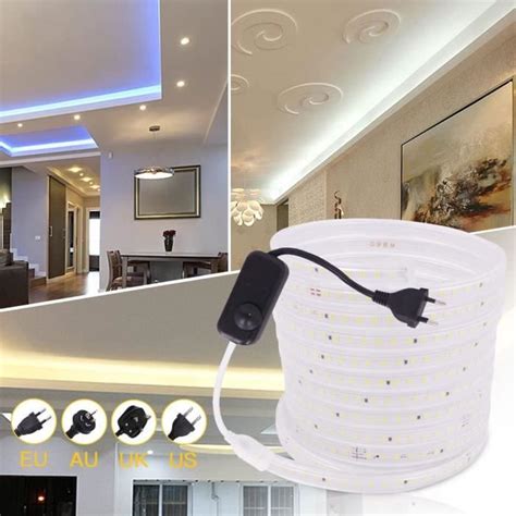 Dimmable Bande Lumineuse A Led Ac V Ip Etanche Ruban Led Smd