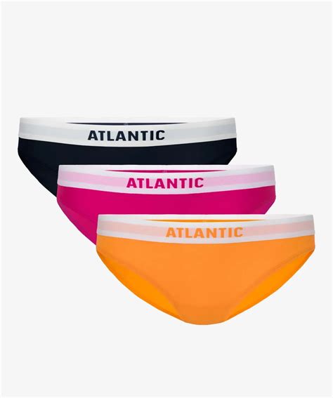 PACK Figi Damskie Bikini LP GRA ROZ POM Atlantic Pl