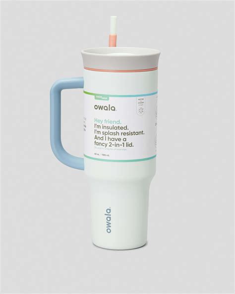 Owala Oz Tumbler Stainless Steel Insulated In Grey Blue Free