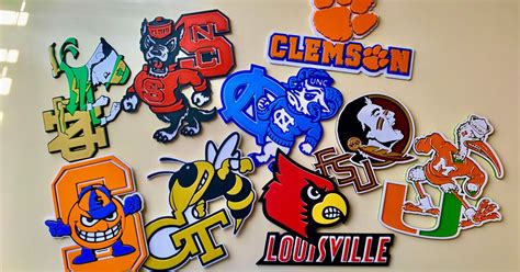 Logos Of The College Football Teams Of The Acc Altantic Coast