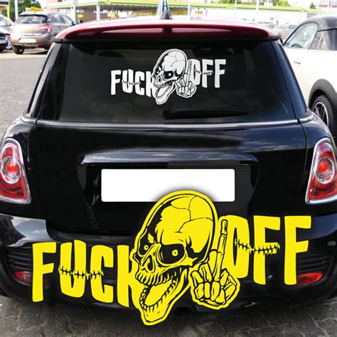 Skull Fuck You Aufkleber Sticker Totenkopf Heckscheiben X Cm Audi