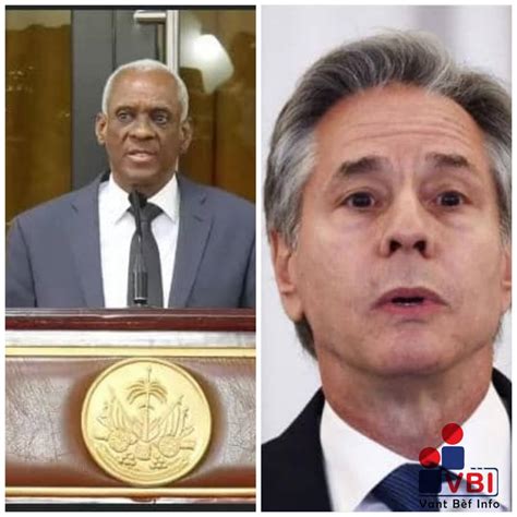Visite du secrétaire d'État américain en Haïti : Blinken et Leblanc